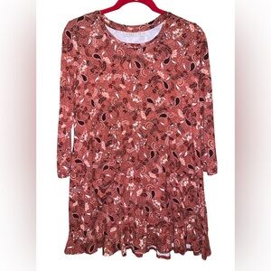 LOGO by Lori Goldstein Paisley Front Pockets Tunic Top Size Medium